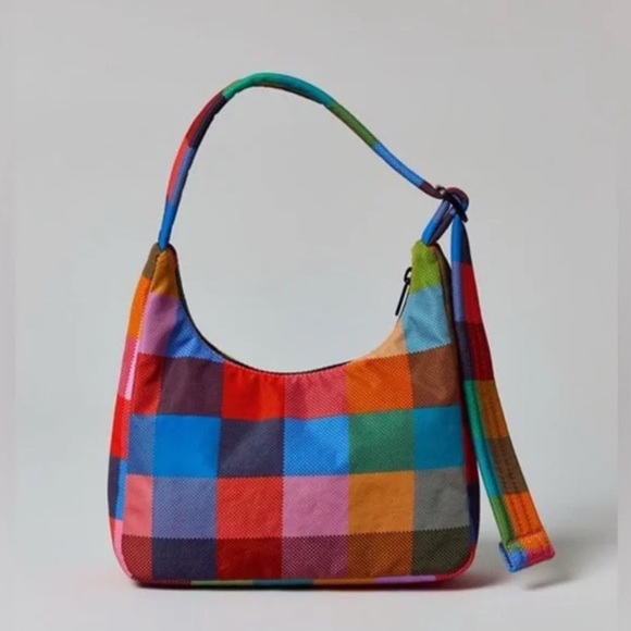 NWT Baggu Mini Nylon Madras Shoulder Bag - Picture 12 of 13